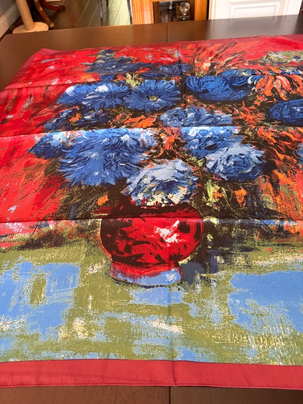 Vintage Scarf 35” x 35” (approximately)